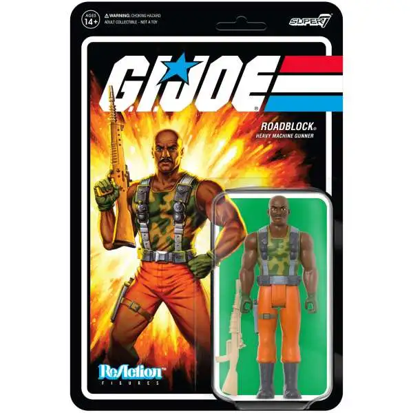 ReAction G.I. Joe Wave 3A Roadblock Action Figure [Damaged Package]