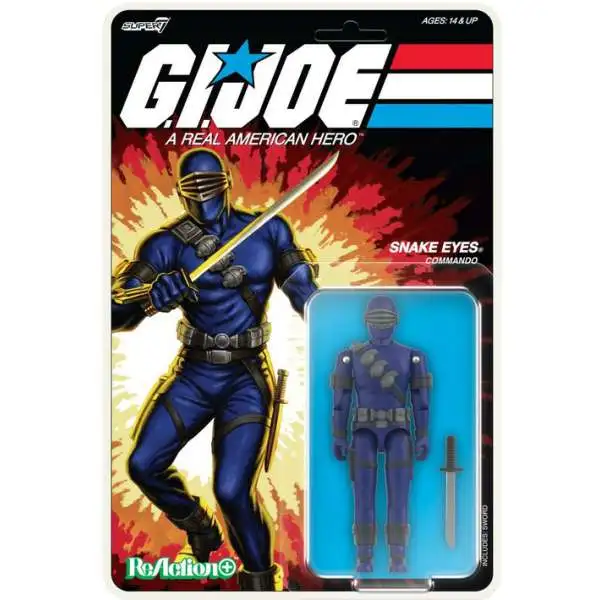 ReAction GI Joe Wave 3 Snake Eyes Action Figure [Cartoon]