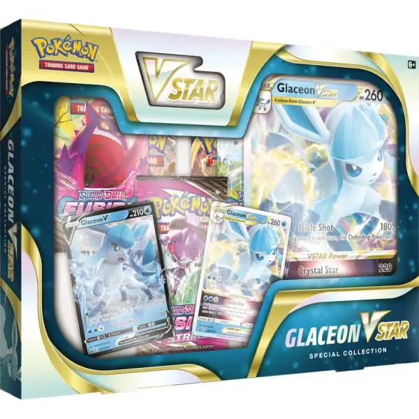 Pokemon Sword & Shield Glaceon VSTAR Special Collection Box [5 Booster Packs, 2 Promo Cards, Oversize Card]