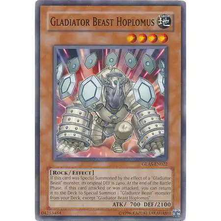YuGiOh GX Trading Card Game Gladiator's Assault Common Gladiator Beast Hoplomus GLAS-EN022