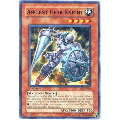 YuGiOh GX Trading Card Game Gladiator's Assault Common Ancient Gear Knight GLAS-EN029