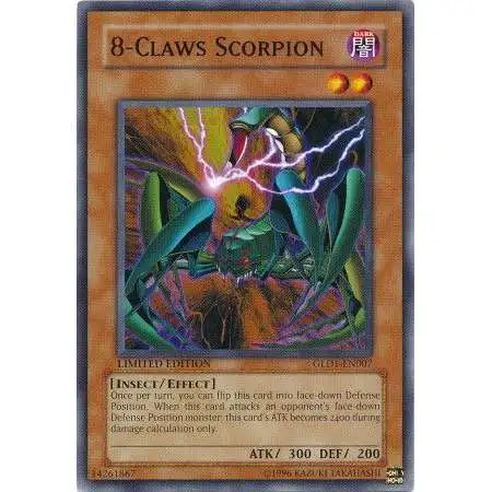 YuGiOh Gold Series 1 2008 Common 8-Claws Scorpion GLD1-EN007