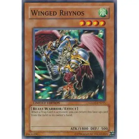 YuGiOh Gold Series 2 2009 Common Winged Rhynos GLD2-EN015