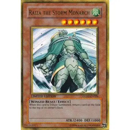 YuGiOh Gold Series 2 2009 Gold Rare Raiza the Storm Monarch GLD2-EN026