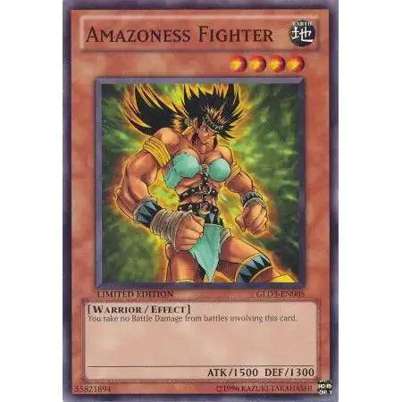 YuGiOh Trading Card Game Gold Series 3 Common Amazoness Fighter GLD3-EN005