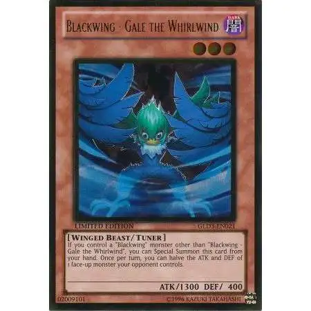 YuGiOh Trading Card Game Gold Series 3 Gold Rare Blackwing - Gale the Whirlwind GLD3-EN021