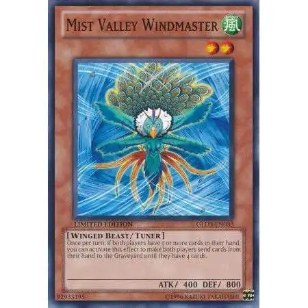 YuGiOh Trading Card Game Gold Series 3 Common Mist Valley Windmaster GLD3-EN033