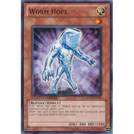 YuGiOh Trading Card Game Gold Series 3 Common Worm Hope GLD3-EN036