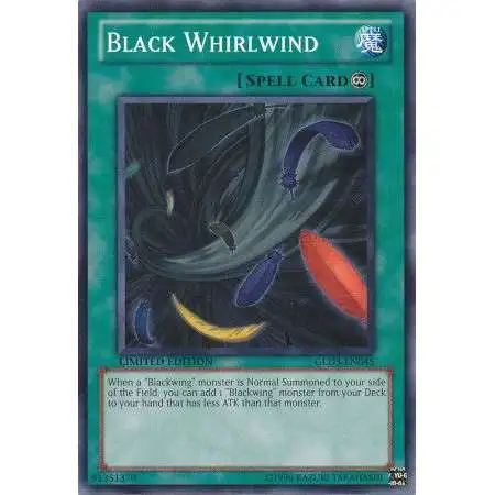 YuGiOh Trading Card Game Gold Series 3 Common Black Whirlwind GLD3-EN045
