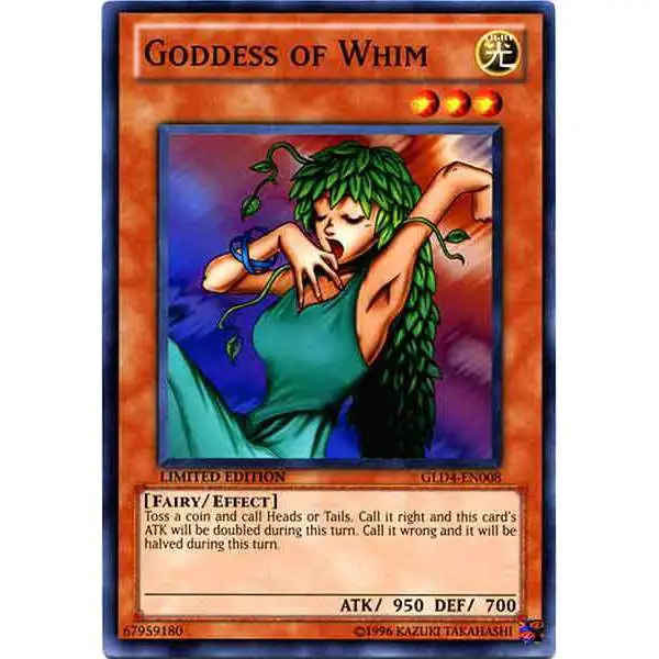 YuGiOh Gold Series 4 2011 Common Goddess of Whim GLD4-EN008