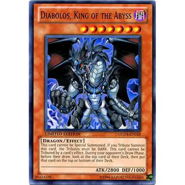 YuGiOh Gold Series 4 2011 Common Diabolos, King of the Abyss GLD4-EN018