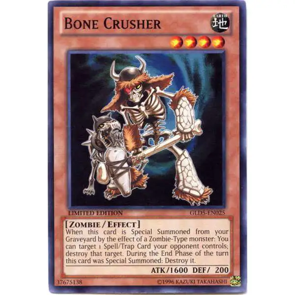 YuGiOh Gold Series 5: Haunted Mine Common Bone Crusher GLD5-EN025