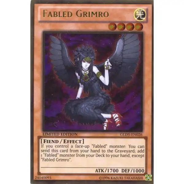 YuGiOh Gold Series 5: Haunted Mine Gold Rare Fabled Grimro GLD5-EN026