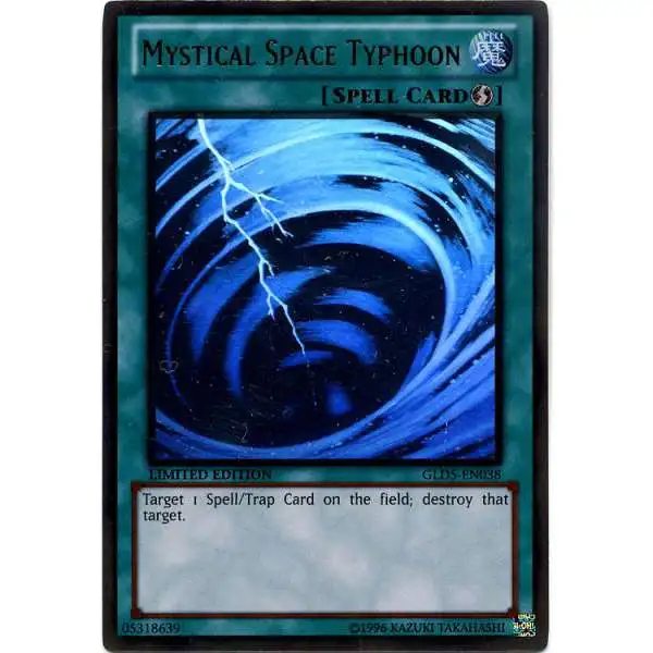 YuGiOh Gold Series 5: Haunted Mine Ghost Gold Rare Mystical Space Typhoon GLD5-EN038