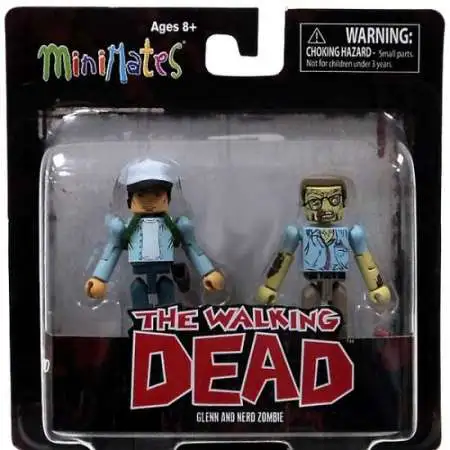 The Walking Dead Minimates Exclusives Glenn & Nerd Zombie Exclusive Minifigure 2-Pack