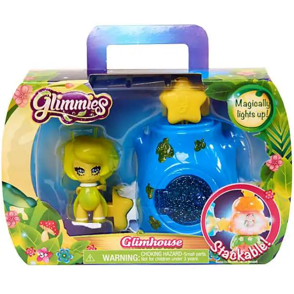 Glimmies Blue Glimhouse & Yellow Glimmie Figure Set