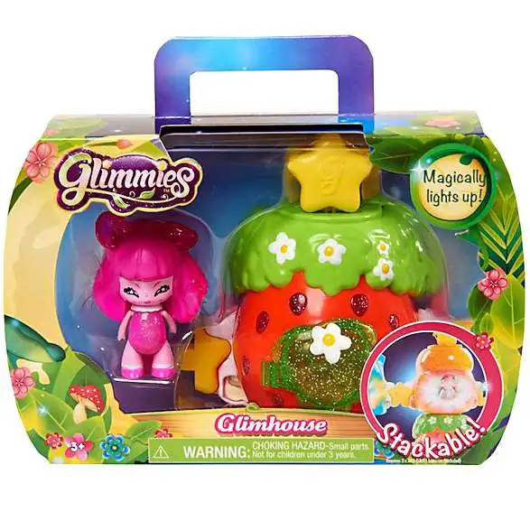 Glimmies Strawberry Glimhouse & Pink Glimmie Figure Set