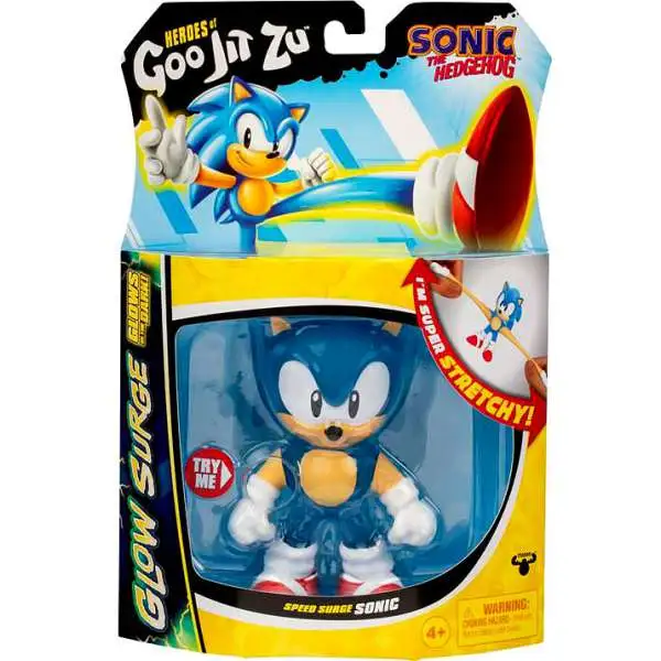 Heroes of Goo Jit Zu Sonic the Hedgehog Glow Surge Speed Surge Sonic Action Figure [Glows in the Dark!]