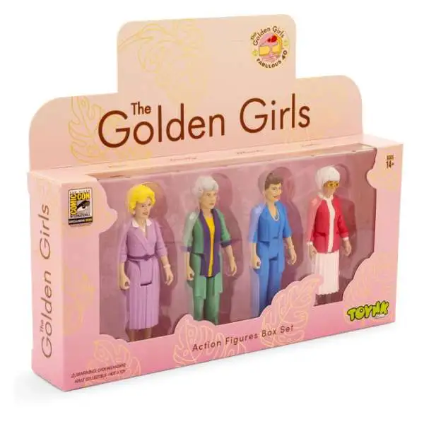 rose toy reactions Golden Girls Retro Rose, Dorothy, Blanche Sophia 3.75 Set of 4 Action  Figures ToyNK Toys LLC