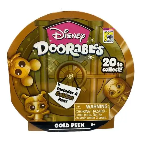 Disney Doorables Gold Vault Peek Exclusive 1.5-Inch Mystery 2-Pack [2 Golden Figures]