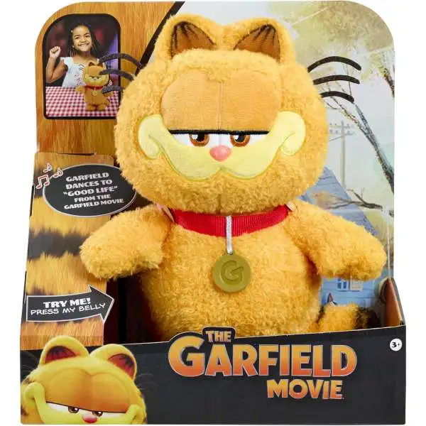 Animagic The Garfield Movie Garfield 10-Inch Animatronic Dancing Plush [Dances to "Good Life"]