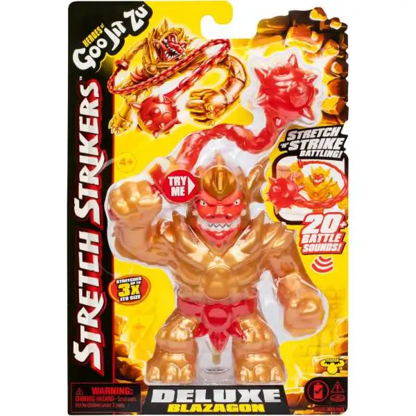 Heroes of Goo Jit Zu Stretch Strikers Blazagon DELUXE Hero Pack Action Figure [20+ Awesome Battle Sounds]