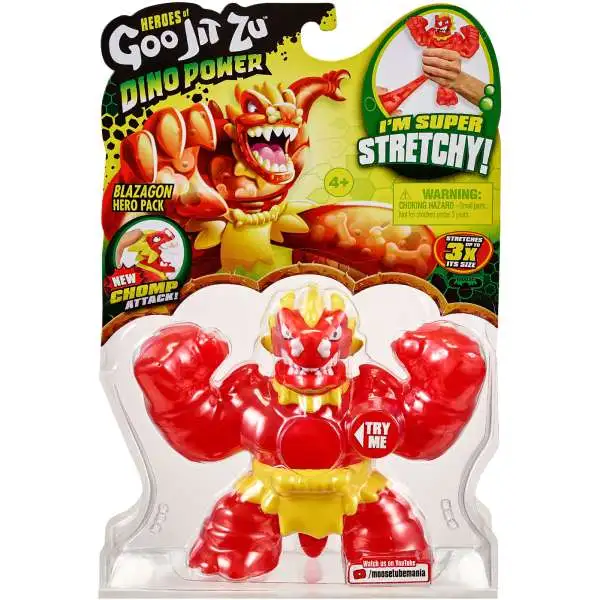 Heroes of Goo Jit Zu Dino Power (Series 3) Blazagon Action Figure [Yellow Shorts!, Damaged Package]