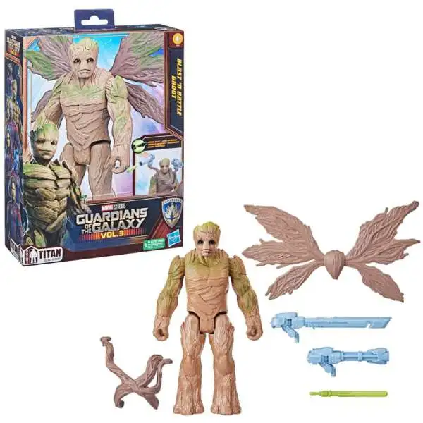 Marvel Guardians of the Galaxy Vol. 3 Titan Hero Series Blast N Battle Groot Action Figure