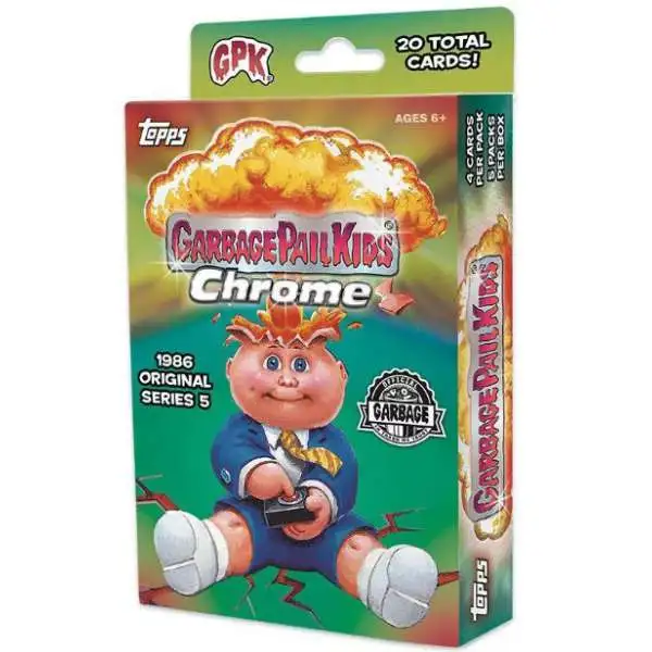 Garbage Pail Kids Topps 2022 Chrome Trading Card HANGER Box [5 Packs]