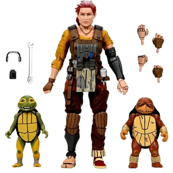 NECA Teenage Mutant Ninja Turtles The Last Ronin Lost Years Grammy April with Baby Yi & Moja Action Figure Set [Ultimate Version]