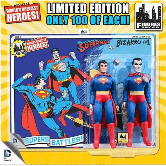 DC World's Greatest Super Heroes Retro Two-Pack Series 3 Superman & Bizarro Retro Action Figures