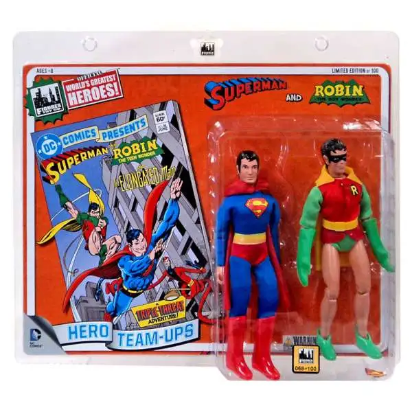 DC World's Greatest Super Heroes Retro Two-Pack Series 2 Superman & Robin Retro Action Figures