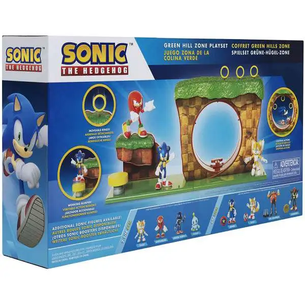 Sonic The Hedgehog Pinball Green Hill Zone , Track Play Set, 9 Piece, with  Looping Action & Automatic Bumper Exclusive Sonic Sphere Included, for Ages