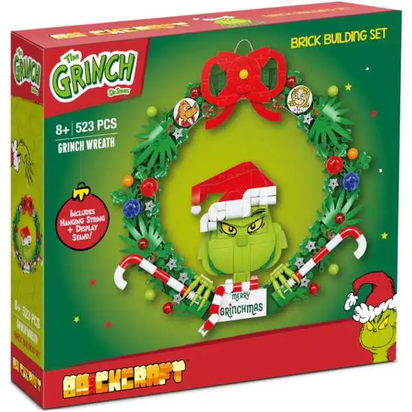 Dr. Seuss The Grinch Grinch Wreath Brick Building Set [Compatible with Other Name Brands!]