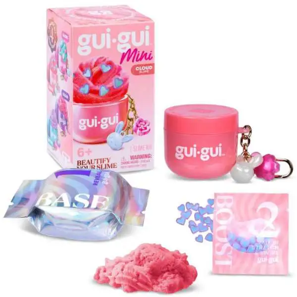 Gui-Gui Mini Slime Jar Keychain CLOUD Pack
