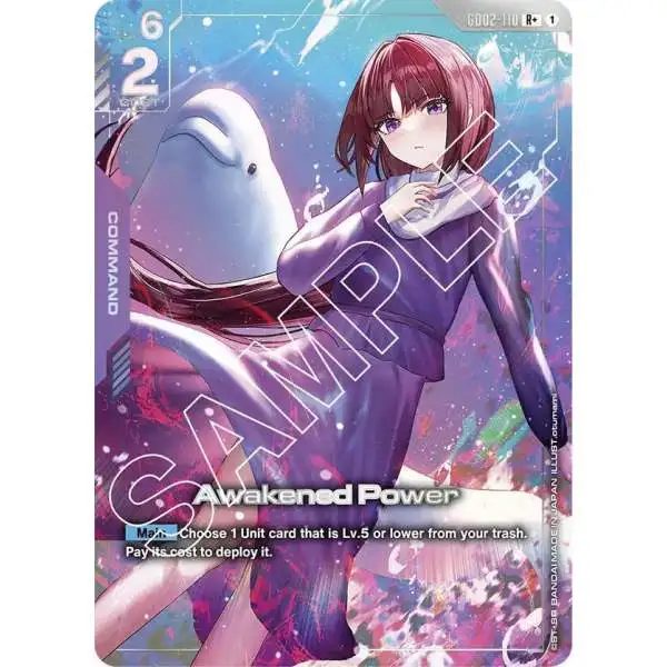 Gundam Trading Card Game Dual Impact Rare+ Awakened Power GD02-110