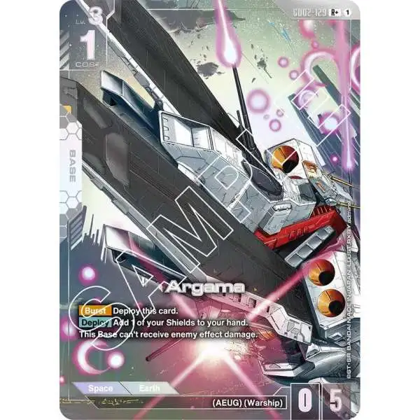 Gundam Trading Card Game Dual Impact Single Card Rare Argama GD02