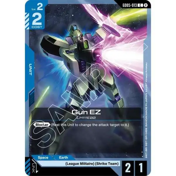 Gundam Trading Card Game Freedom Ascension Single Card Common Gun