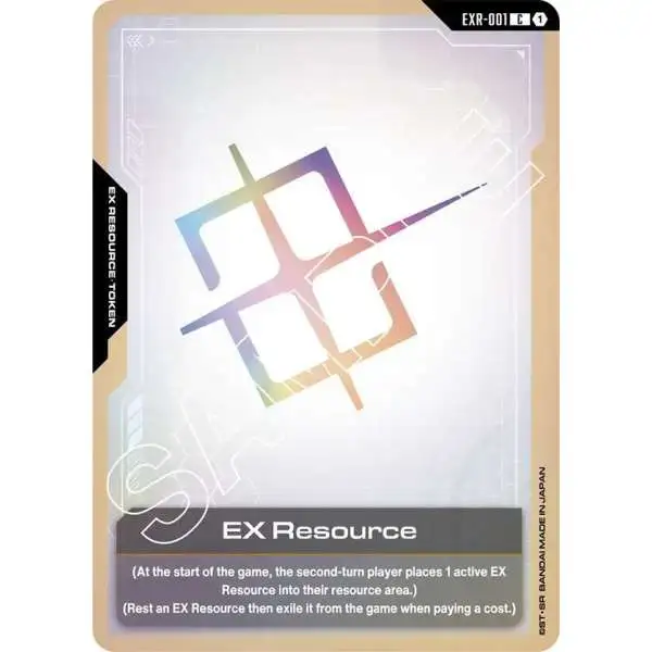 Gundam Trading Card Game Newtype Rising Common EX Resource EXR-001