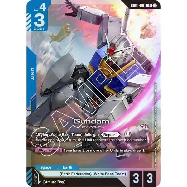 Trading Card Game Newtype Rising Legend Rare Gundam GD01-001