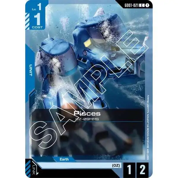 Gundam Trading Card Game Newtype Rising Common Pisces GD01-021