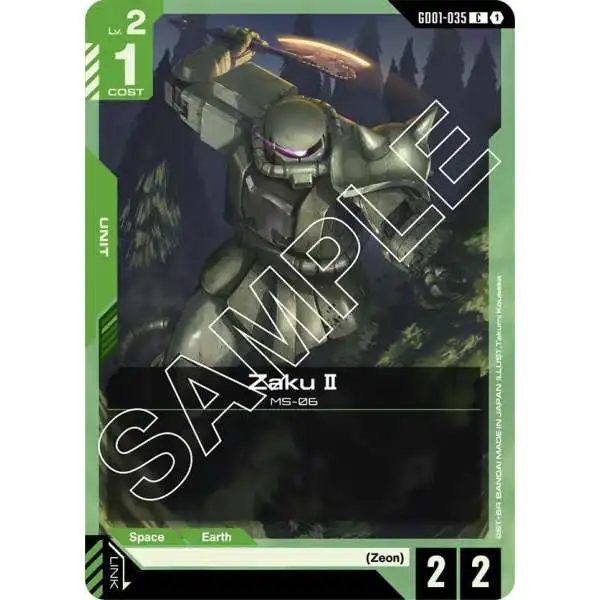 Gundam Trading Card Game Newtype Rising Single Card Common Zaku II