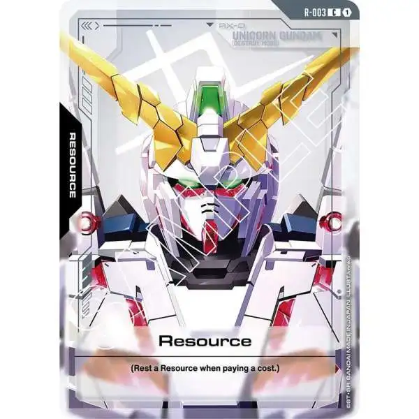 Gundam Trading Card Game Newtype Rising Common Resource R-003