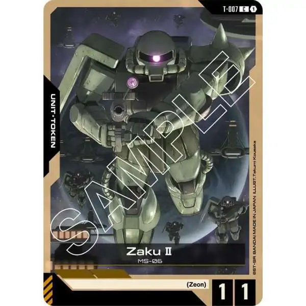 Gundam Trading Card Game Newtype Rising Common Zaku II T-007