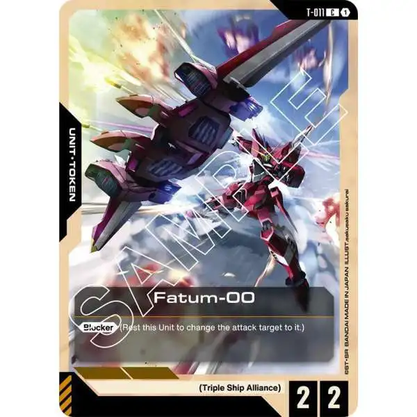 Gundam Trading Card Game Newtype Rising Common Fatum-00 T-011