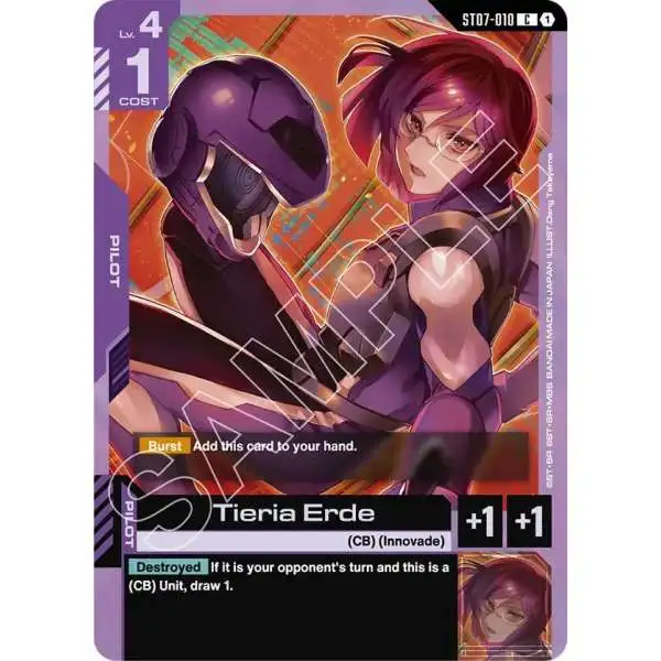Gundam Trading Card Game Starter Deck 07 Celestial Drive Single