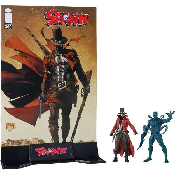 McFarlane Toys Spawn Page Punchers Gunslinger & Auger Action Figure & Comic Book [Spawn #309]