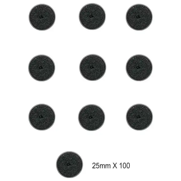 Citadel 25mm Round Base Set [100 Pack - Black Box]
