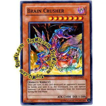 YuGiOh GX Trading Card Game Spirit Caller Super Rare Brain Crusher GX03-EN001