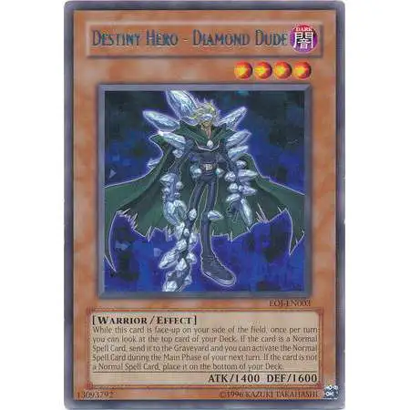 YuGiOh GX Trading Card Game Enemy of Justice Rare Destiny Hero - Diamond Dude EOJ-EN003